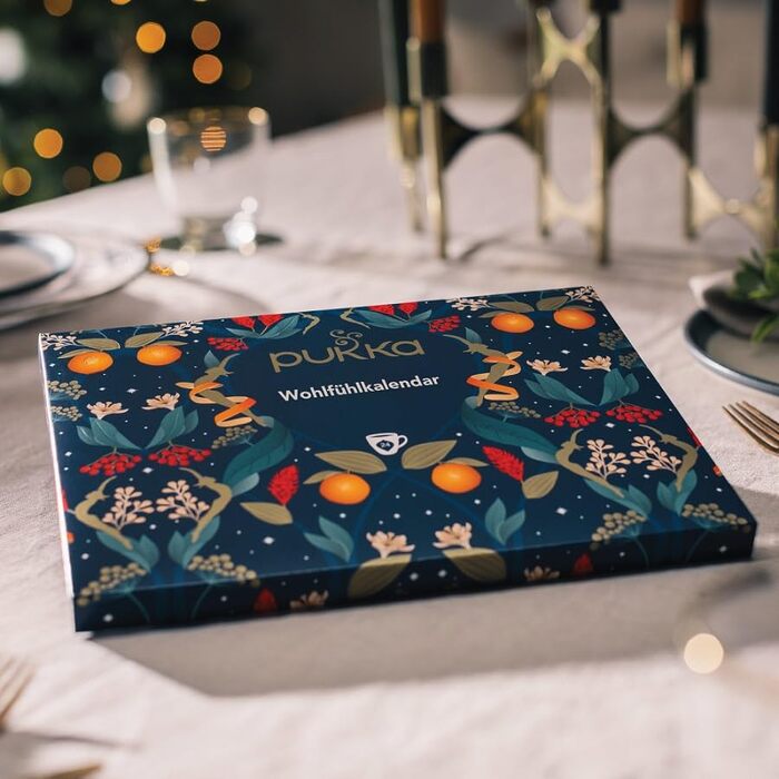 Адвент-календарь 2024, 24 чайных пакетика 12 видов чая Pukka