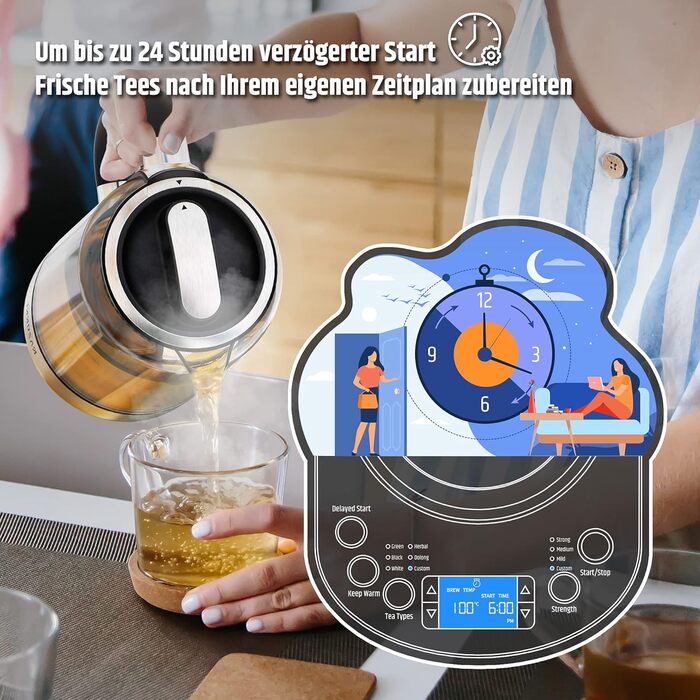 Электрическая чайная машина 1,7 л с фильтром Razorri