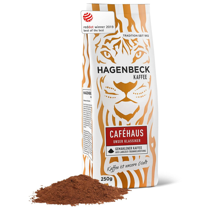 Мелені кавові зерна Coffee House 100% арабіка 250 г Hagenbeck