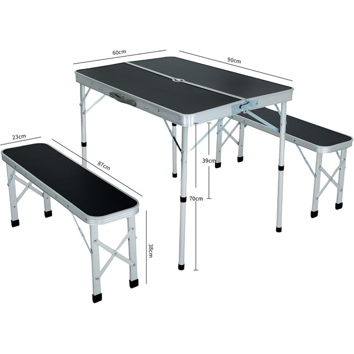 Набор для пикника стол и 2 лавки AKORD