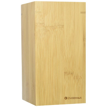 Ножовий блок Zassenhaus Eco Bamboo без ножа, дерево, знімна вставка з щетини, 12х23 см, на 8-10 ножів, універсальний ножовий блок