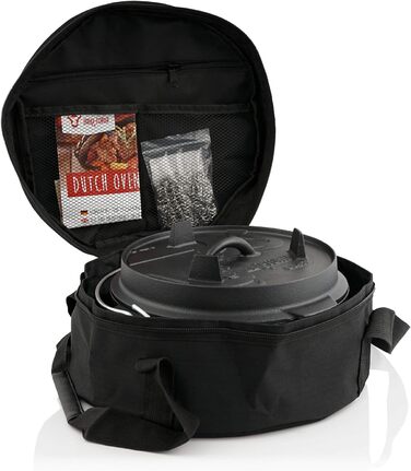 Голландська сумка для барбекю-Toro для чавунного горщика Сумка для зберігання чорний Сумка для голландської печі (сумка для голландської печі 12 QT)