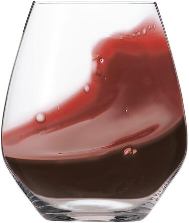 Універсальний набір стаканів із 6 предметів, кришталеве скло, Authentis Casual, 4800191 (бордові келихи - 625 мл)