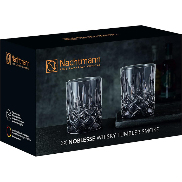 Набор стаканов для виски 295 мл, 2 предмета, дымчатый Noblesse Nachtmann