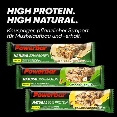 Натуральні протеїнові батончики 18 x 40 г хрумкий солоний арахіс Powerbar