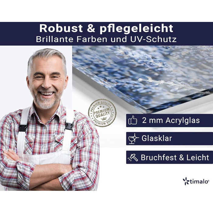 Кухонний фартух timalo зі скляним виглядом Північне море, очерет, захід сонця, океан, солома 2 мм акрилове скло Бризокості для плити, кухонний скляний фартух, акрилова скляна настінна панель, захисна панель для фартуха (180 x 58 см, 322- Блакитно-лавандов