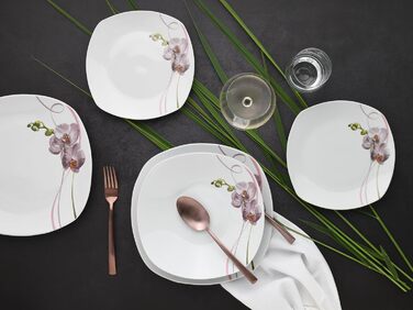 Набор тарелок на 6 персон, 18 предметов, Square Orchidee Creatable