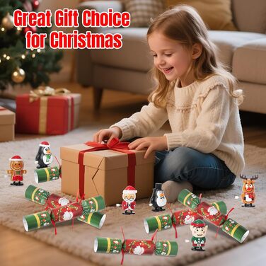 Набір з 6 різдвяних хлопавок із заводними іграшками Zhwidnerso