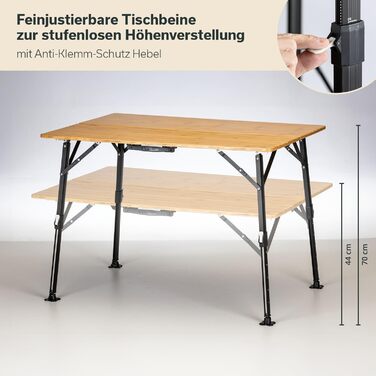 Складний стіл для кемпінгу 100 x 72 x 70 см Skandika