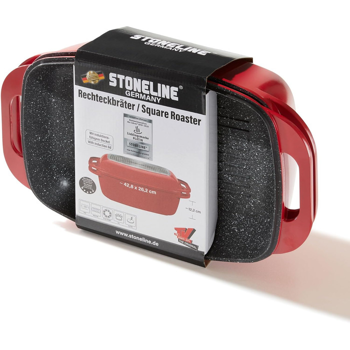 Жаровня с крышкой 43 x 26 см 8,4л STONELINE