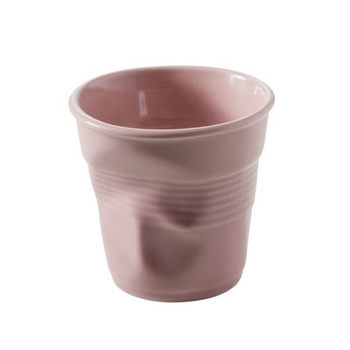 Мятый стакан для эспрессо Revol, светло-розовый, диам.6,5 см, h 6 см, 80 мл