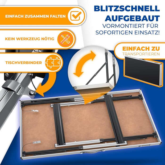 Комплект із 3 столів для кемпінгу 100 х 60 см KESSER