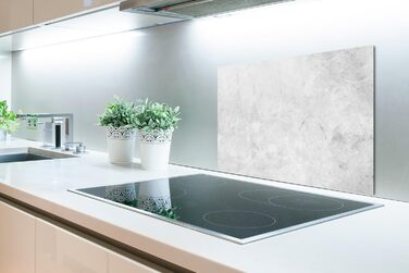 Панель для кухонного фартуха, бризкозахисна панель, декор для кухні, алюмінієва панель, бризкозахисна панель для плити, альтернатива скляній панелі, чорна - з малюнком - суцільна - чорна - темна - (мармурово-сіра, 60x40 см)