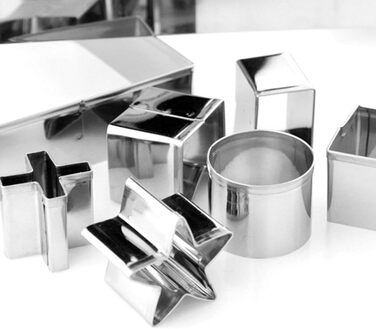 Набір з 10 форм для печива Пряниковий будиночок, нержавіюча сталь Baobiutin