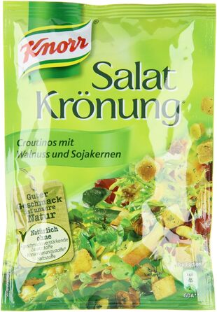 Салатні крутони Knorr з цибулею для смачного салату без додавання підсилювачів смаку 20 шт. 25 г (25 г (2 шт.))