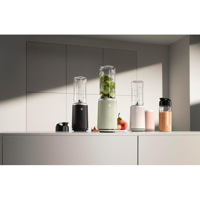 Морозно-зелений, Смузі-блендер, Персональний блендер, Керування однією рукою, Потужність 500 Вт, Стаціонарний міксер, Герметична пляшка для виносу, 0416770091