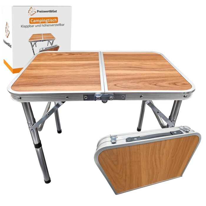 Складной кемпинговый стол с регулируемой высотой Preiswert & Gut
