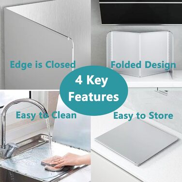 Двосторонній захист від бризок для кухонної плити 2 шт dttbgg