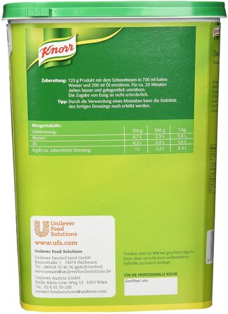 Заправка для салату Knorr Art (Легко готується, універсальна заправка для салату) 1 упаковка (1 x 1 кг) (Цибуля, 1 кг (1 упаковка))