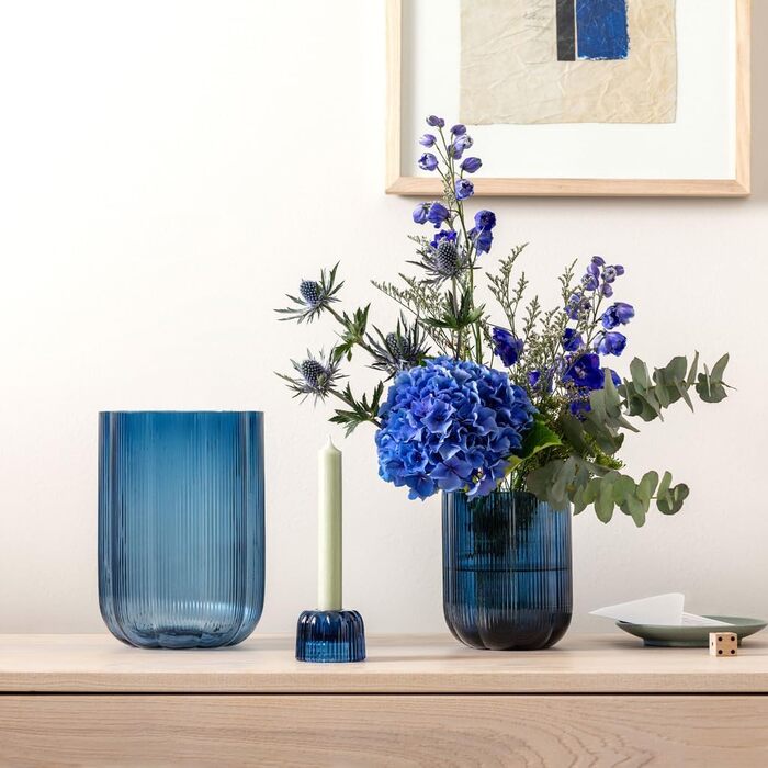 Ваза скляна декоративна 12,5 х 15 см, синій Fleur Villeroy & Boch