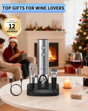 Електричний акумуляторний відкривач для вина 6-в-1 CIRCLE JOY