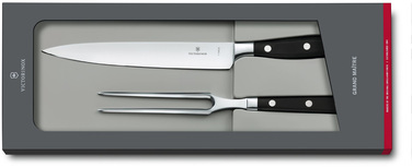 Набір кухонний Victorinox Grand Maitre Carving Set ніж+виделка з чорн. ручкою (20,15см)