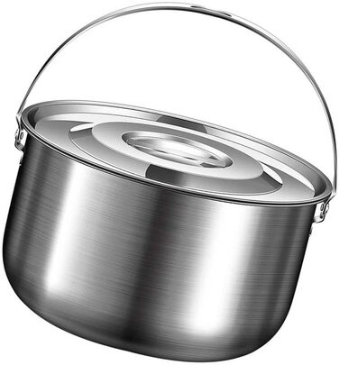 Кастрюля из нержавеющей стали с крышкой для кемпинга 6 л Sumsoctober