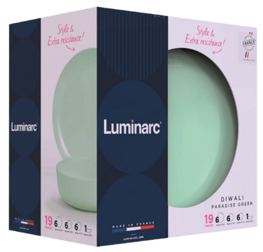 Сервіз Luminarc Diwali Paradise Green, 19 предметів (7224471)