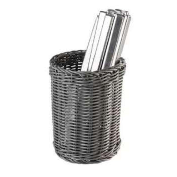 Корзина для приборов APS Tableware.Table Presentation d12 см h15см серая 40013