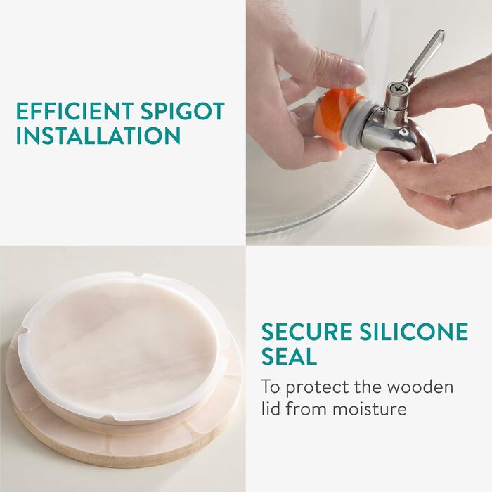 Диспенсер для напоїв скляний 5,6 л Navaris