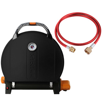 КОМПЛЕКТ Портативный переносной газовый гриль O-GRILL 900, черный+шланг в подарок! Код: 011682