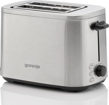 Gorenje Тостер 800Вт, підігрів, розморожування, пластик, сріблястий