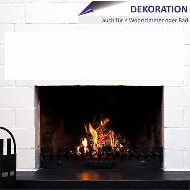 Кухонний фартух INDIGOS UG для плиткового фартуха - - - Термостійкий алюмінієвий композитний бризкозахисний екран - Сучасний кухонний фартух, що протирається - Плита та духовка - Облицювання стін (Білий, 100x55 см)