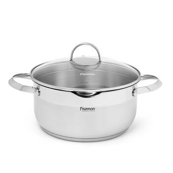 Каструля зі скляною кришкою Fissman CALLISTO 24x11,5 см на 5 л (5208)
