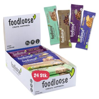 Батончики горіхові 24 х 35 г, 4 різних смаки Foodloose