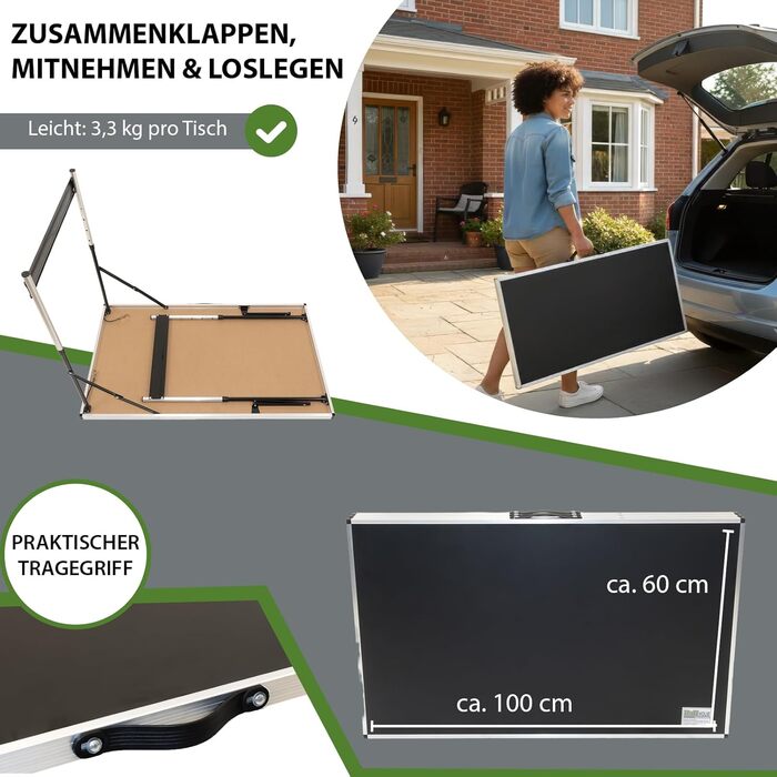 Комплект из 3 многофункциональных столов 100x60 см TRUTZHOLM