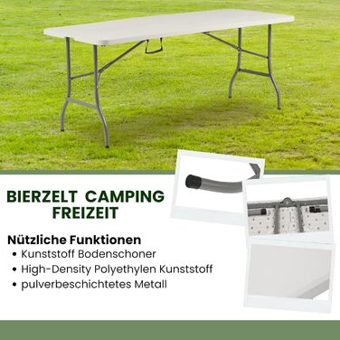 Розкладний стіл для кемпінгу білий ALBATROS