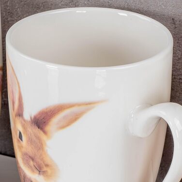 Набір із 4 чашок з малюнком кролика levandeo