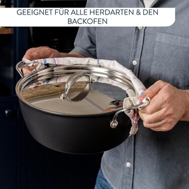 Кастрюля 7,4 л с антипригарным покрытием с крышкой 30 см Jamie Oliver Tefal