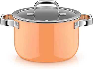 Набор кастрюль со стеклянными крышками, 4 предмета, оранжевый Fusiontec Mineral Pro WMF