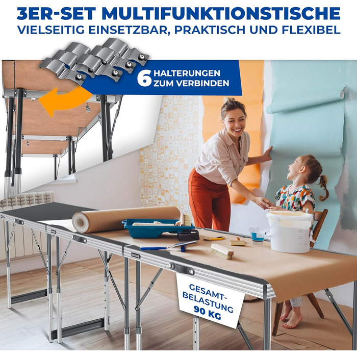 Професійний стіл 3-секційний 100 x 60 см KESSER