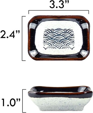 Набір посуду для суші на 2 персони, 8 предметів, Синя хвиля Artcome