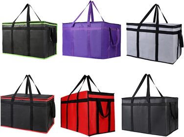 Складні, ізольовані сумки-холодильники з шарами, чудово зберігають тепло для кемпінгу та пікніків, водонепроникна сумка-холодильник, чорно-червоні, 2