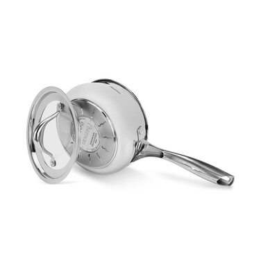 Ківш Fissman ABSOLUTE PRO 16x7,5 см / 1,5 л зі скляною кришкою нержавіюча сталь (5544)