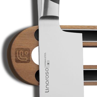 Дюймовий магнітний тримач для ножів для настінної акацієвої деревини Магнітна планка для ножів як тримач для ножів Тримач для ножів Органайзер для кухонного начиння та побутовий органайзер, 16-