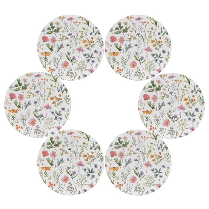 Салфетки для стола с весенними цветами 6 шт 39 см Mexpekil