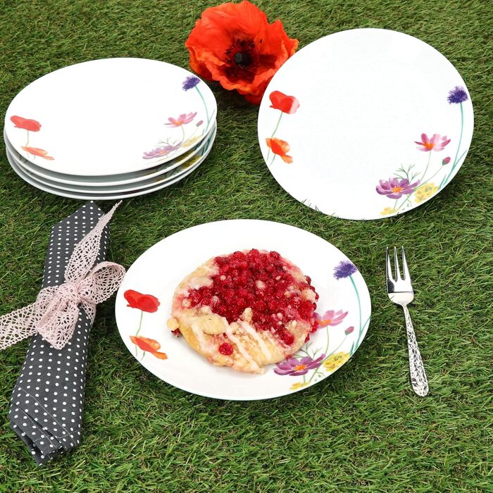 Набір із 6 тарілок у формі квітки MamboCat