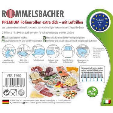 Набор вакуумных рулонов Rommelsbacher VRS 1560 15x600 см
