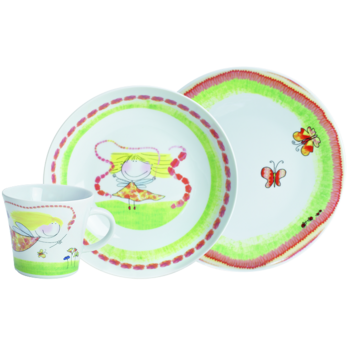 Набір дитячого посуду 3 предмета Magic Grip Kiddie Tableware Flower Fairy Kahla