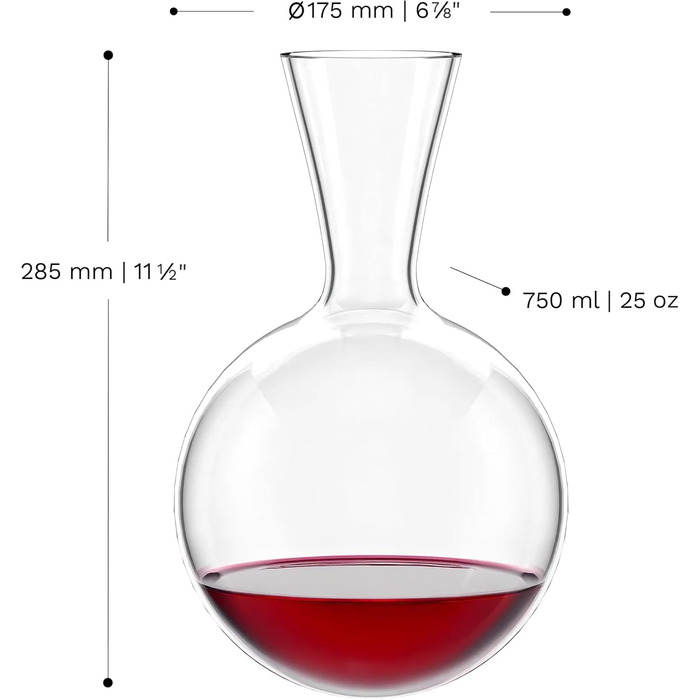 Декантер Stlzle Lausitz Osorno Vulkanos 750 мл Элегантный декантер для красного вина, раскрывающий аромат Высококачественная винная карафа из выдувного хрустального стекла Подходит для мытья в посудомоечной машине (Earth 750 мл)